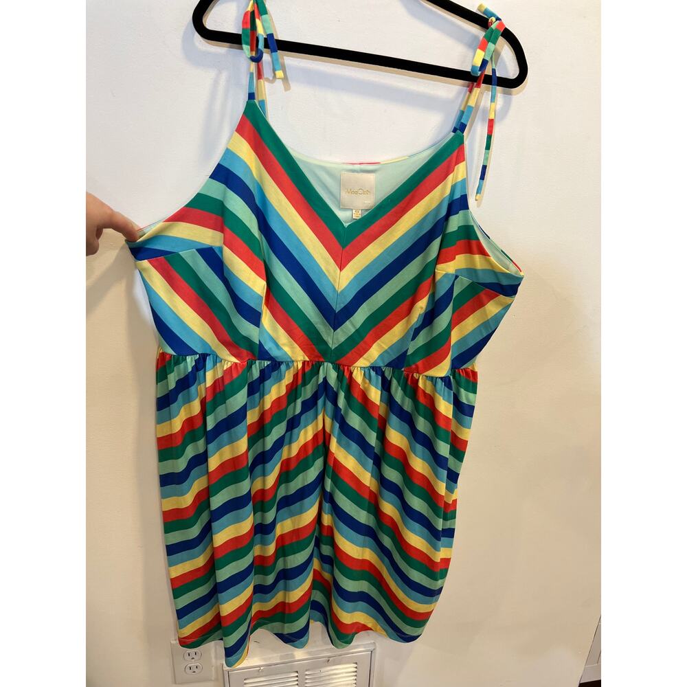 Chevron Rainbow Sun Dress - Modcloth - 4X - Picture 2 of 4